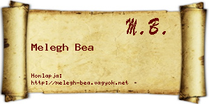 Melegh Bea névjegykártya